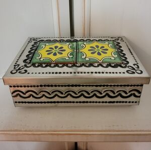 Tin & Tile Metal Trinket Box